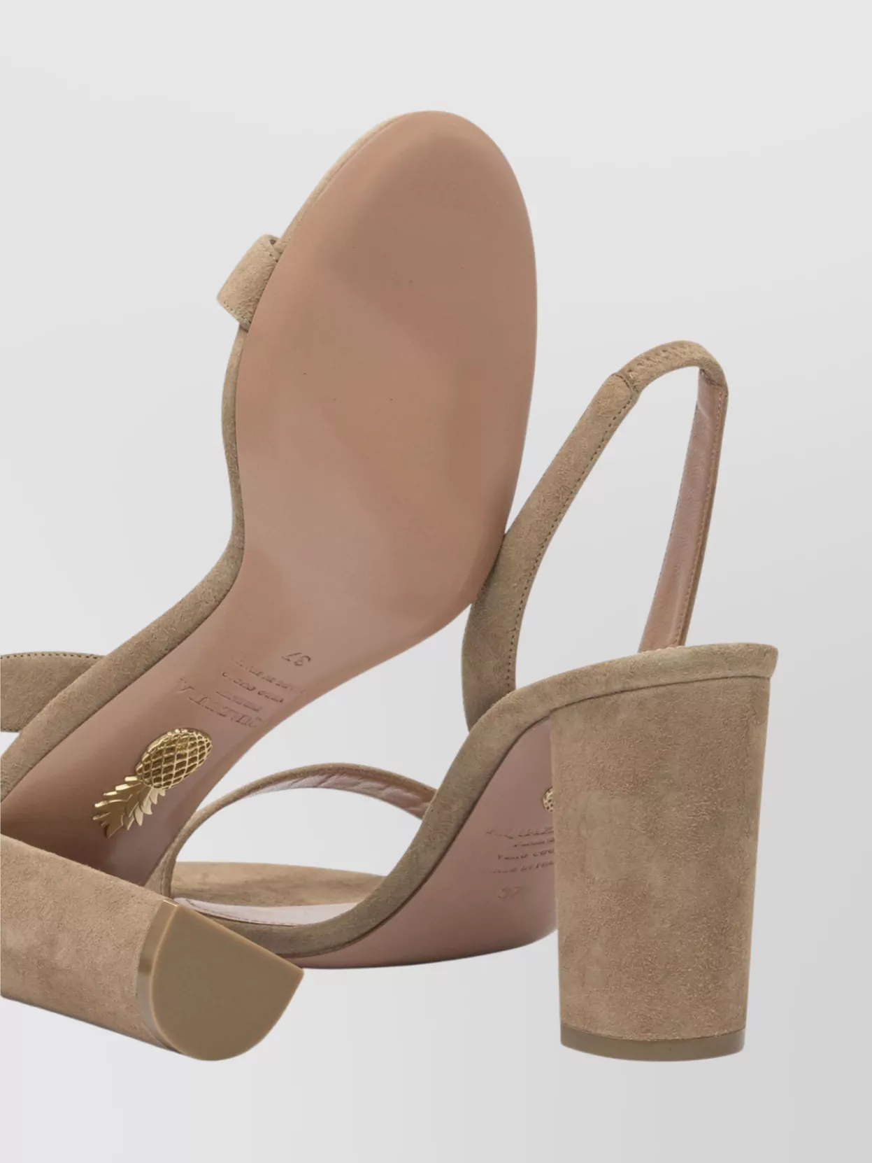 Aquazzura Heeled Sandals With Open Toe And Suede Finish