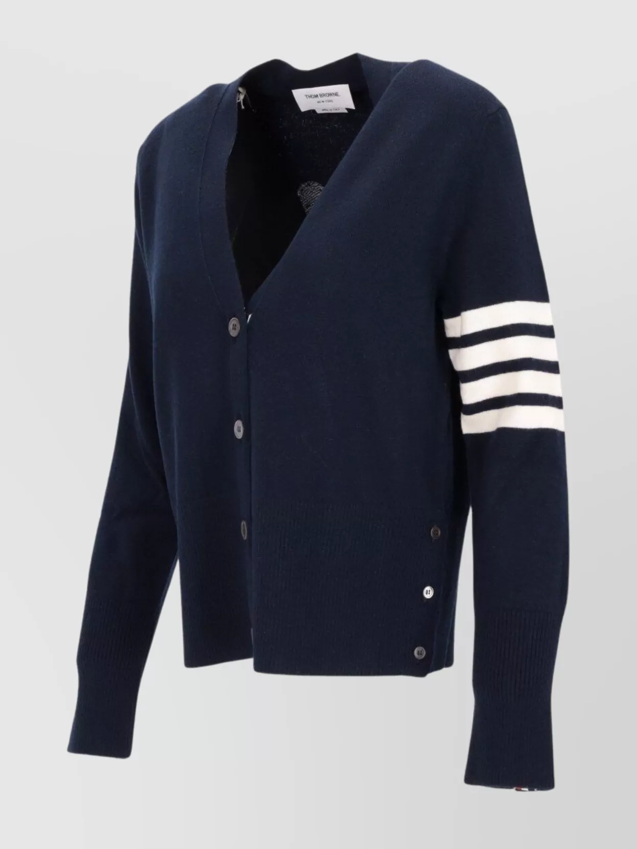 Thom Browne Mr And Mrs Thom Holiday Intarsia V Neck Cardigan