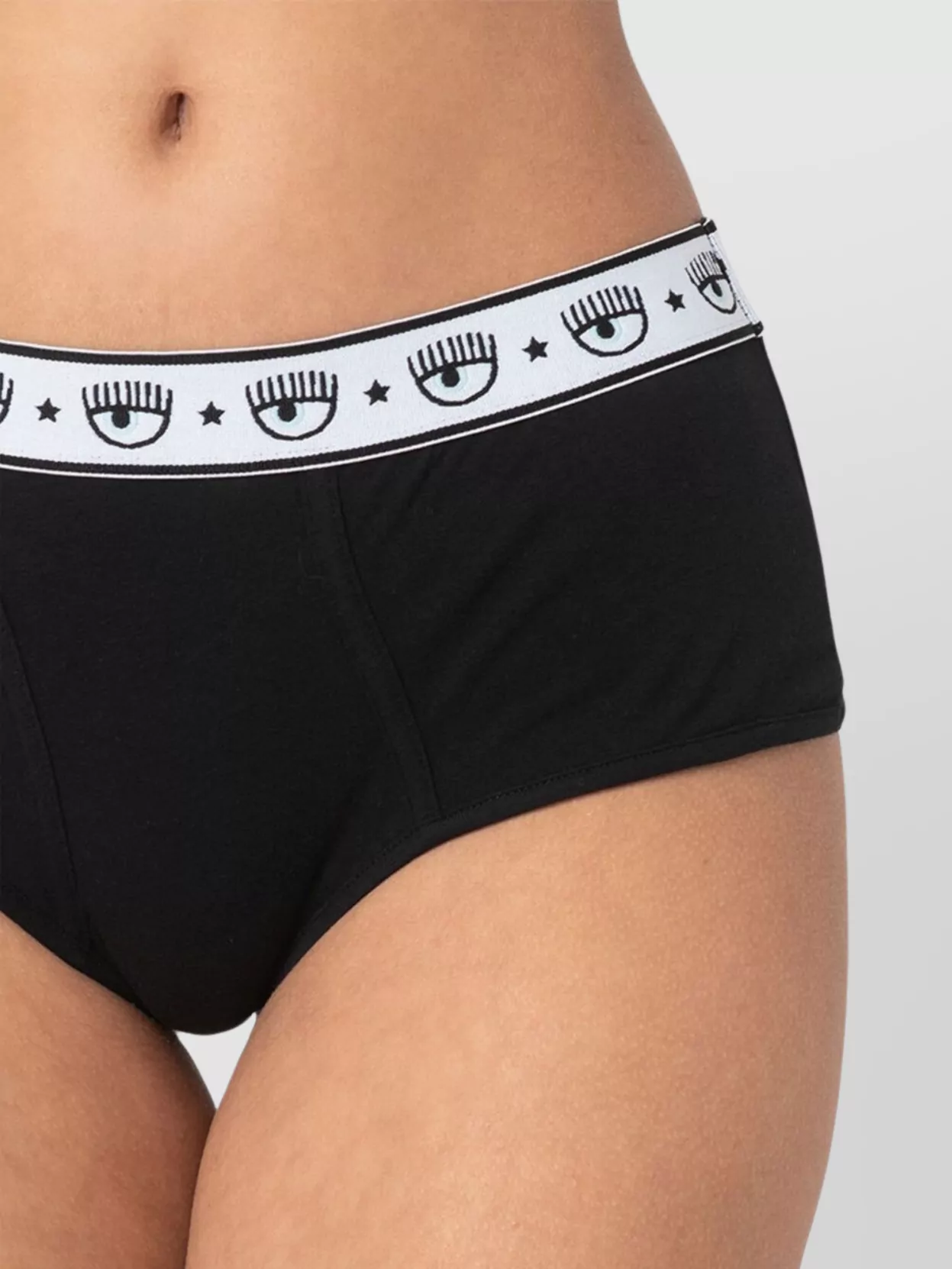Chiara Ferragni Eye Motif Mid-Rise Elastic Waistband Brief