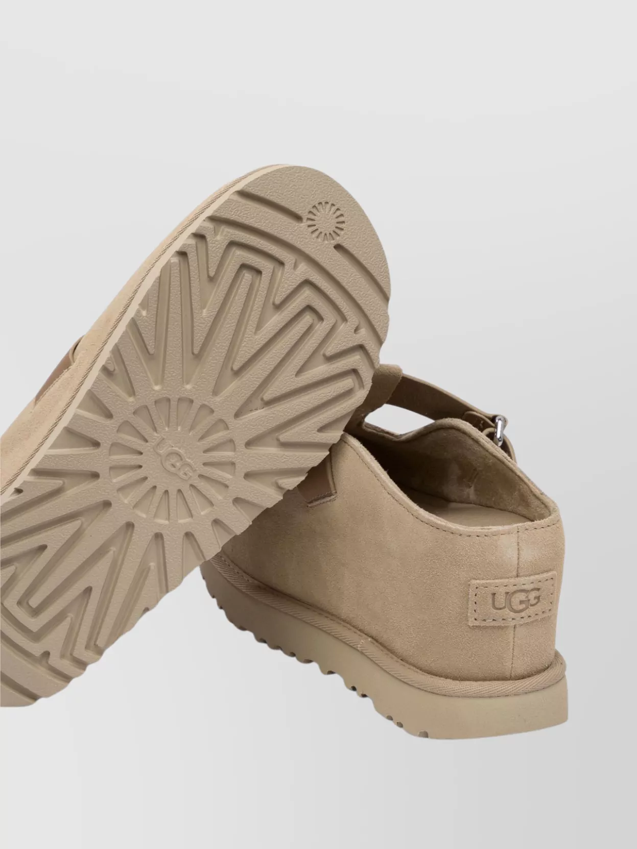 Ugg Round Toe Suede Loafers Rubber Sole