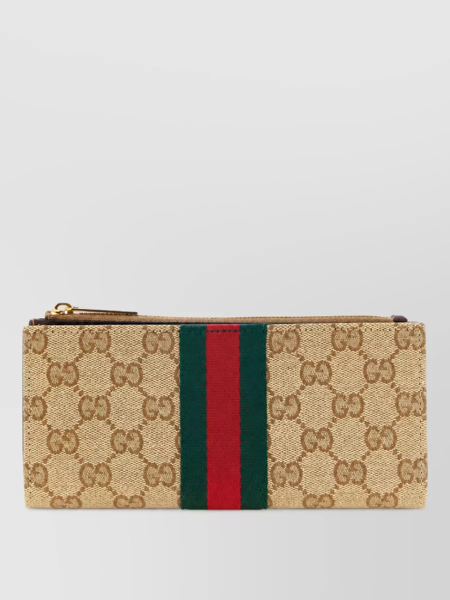 Gucci Na Fabric Clutch Bag In Brown