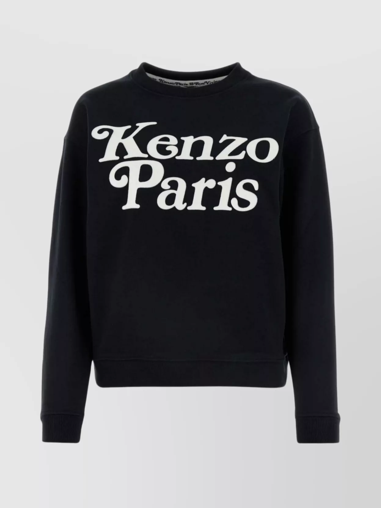 Shop Kenzo Cotton Crew Neck Sweatshirt In Black