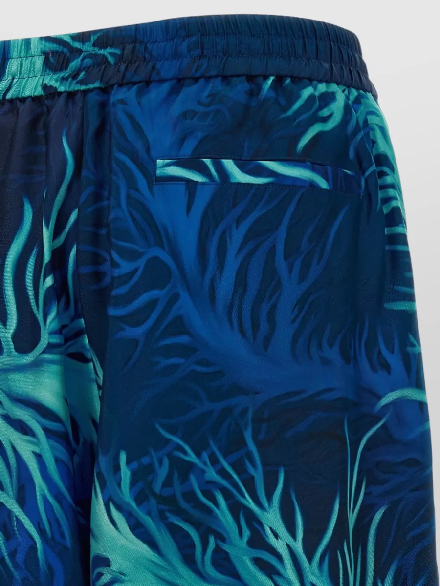 F.r.s For Restless Sleepers Silk Printed Wide-Leg Trousers