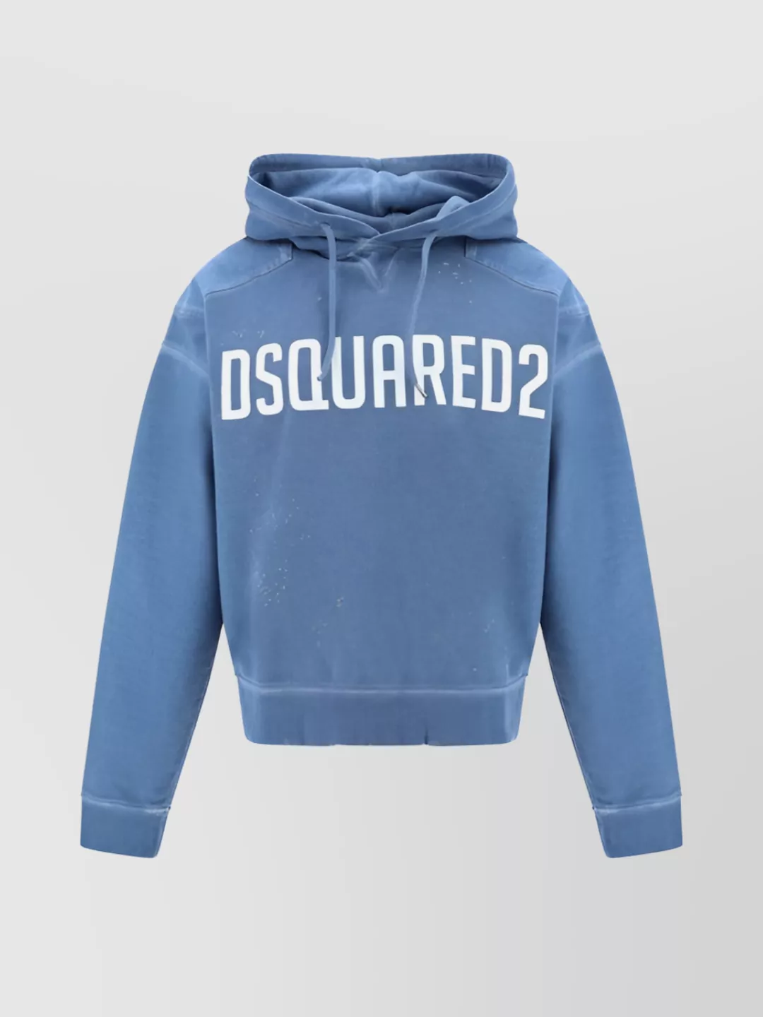 Shop Dsquared2 Adjustable Drawstring Hooded Cotton Sweater