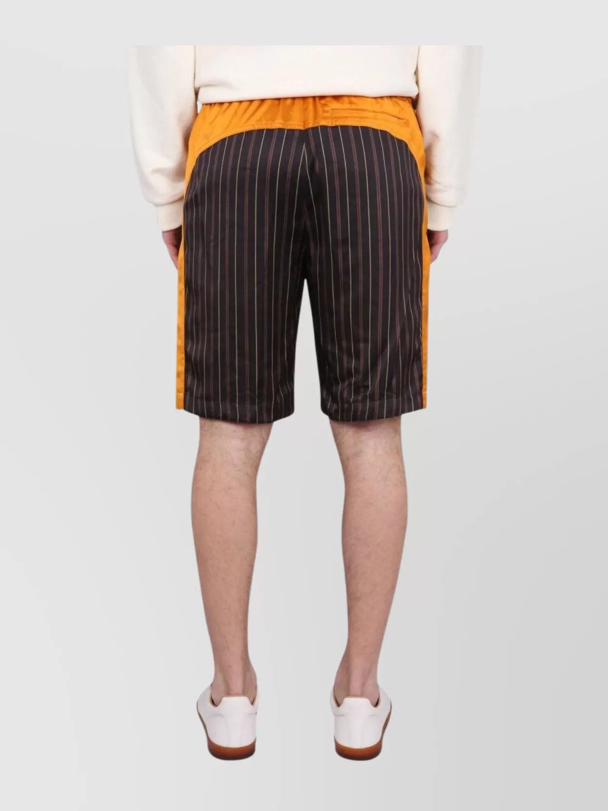 Dries Van Noten Knee Length Striped Graphic Print Shorts