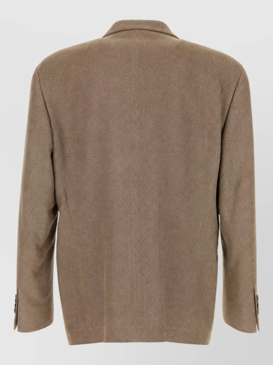 Giorgio Armani Silk Embroidered Double Breasted Blazer