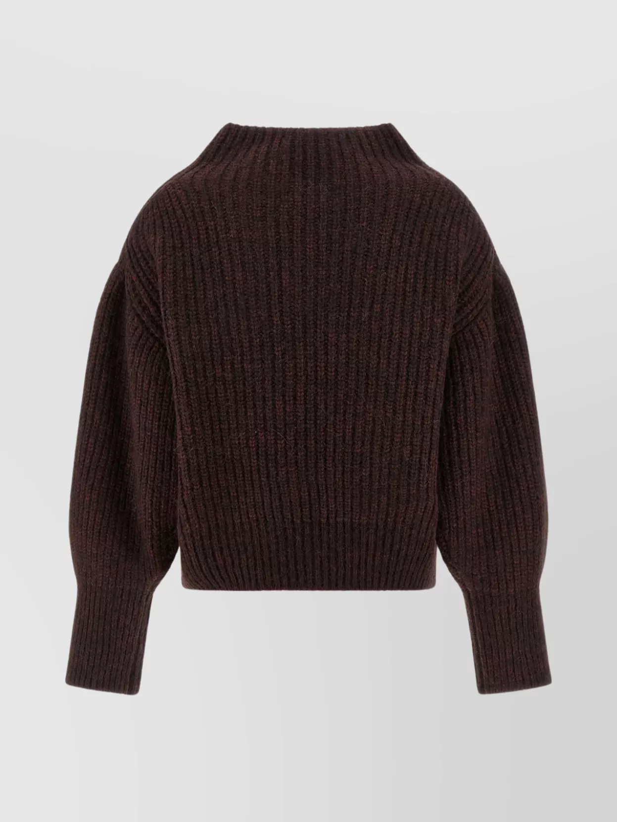 Dries Van Noten High Neck Long Sleeve Knit Sweater In Brown