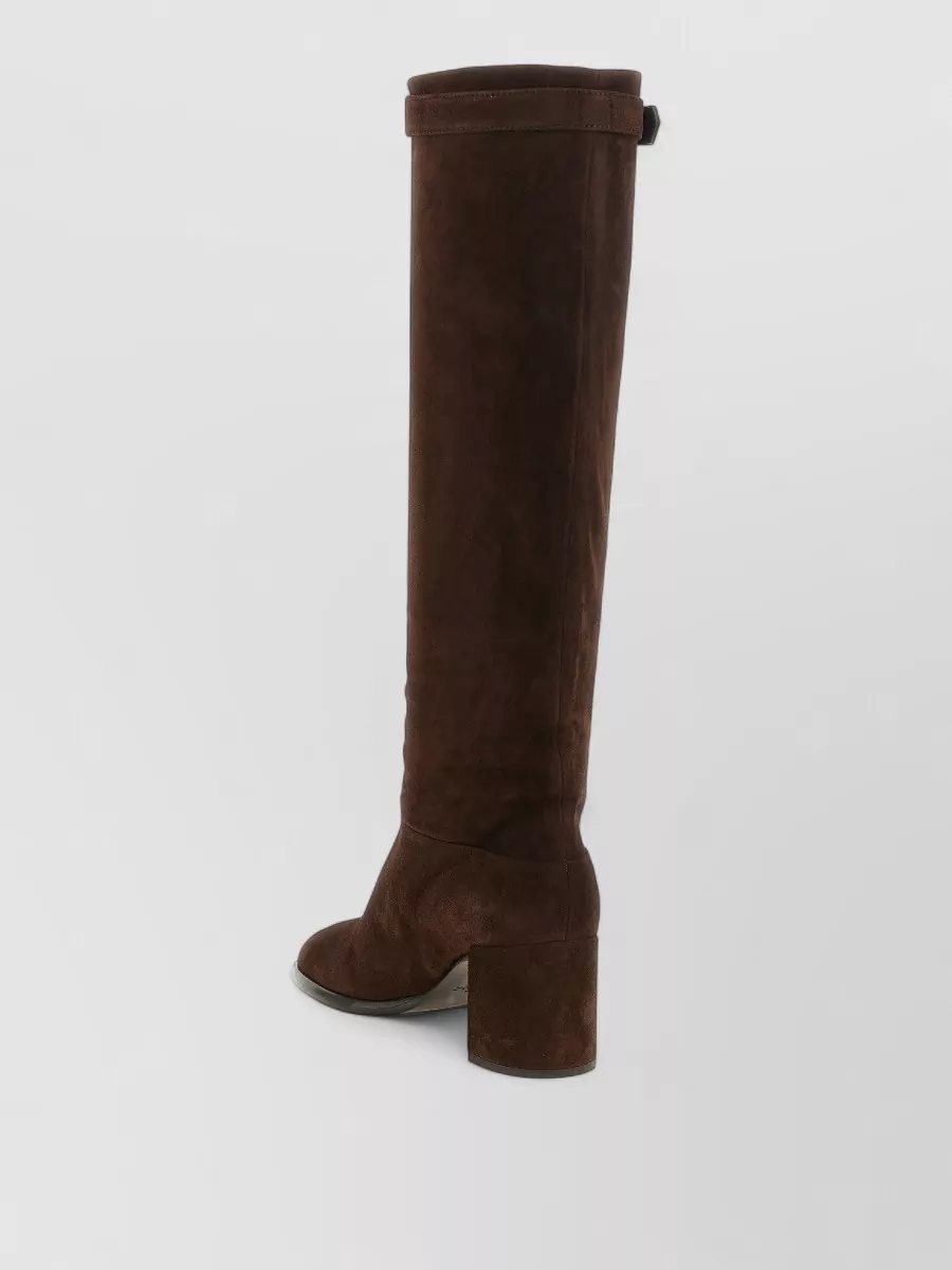 Prada Suede Knee-High Boots