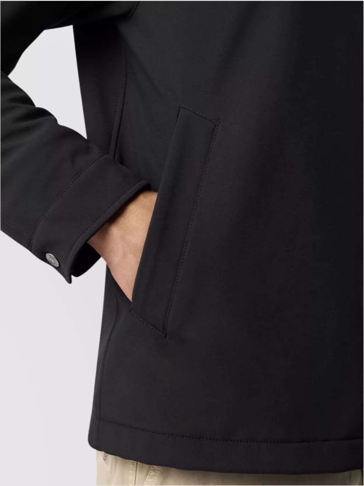 Stone Island Mens Black Soft-shell Pointed-collar Jacket In Black