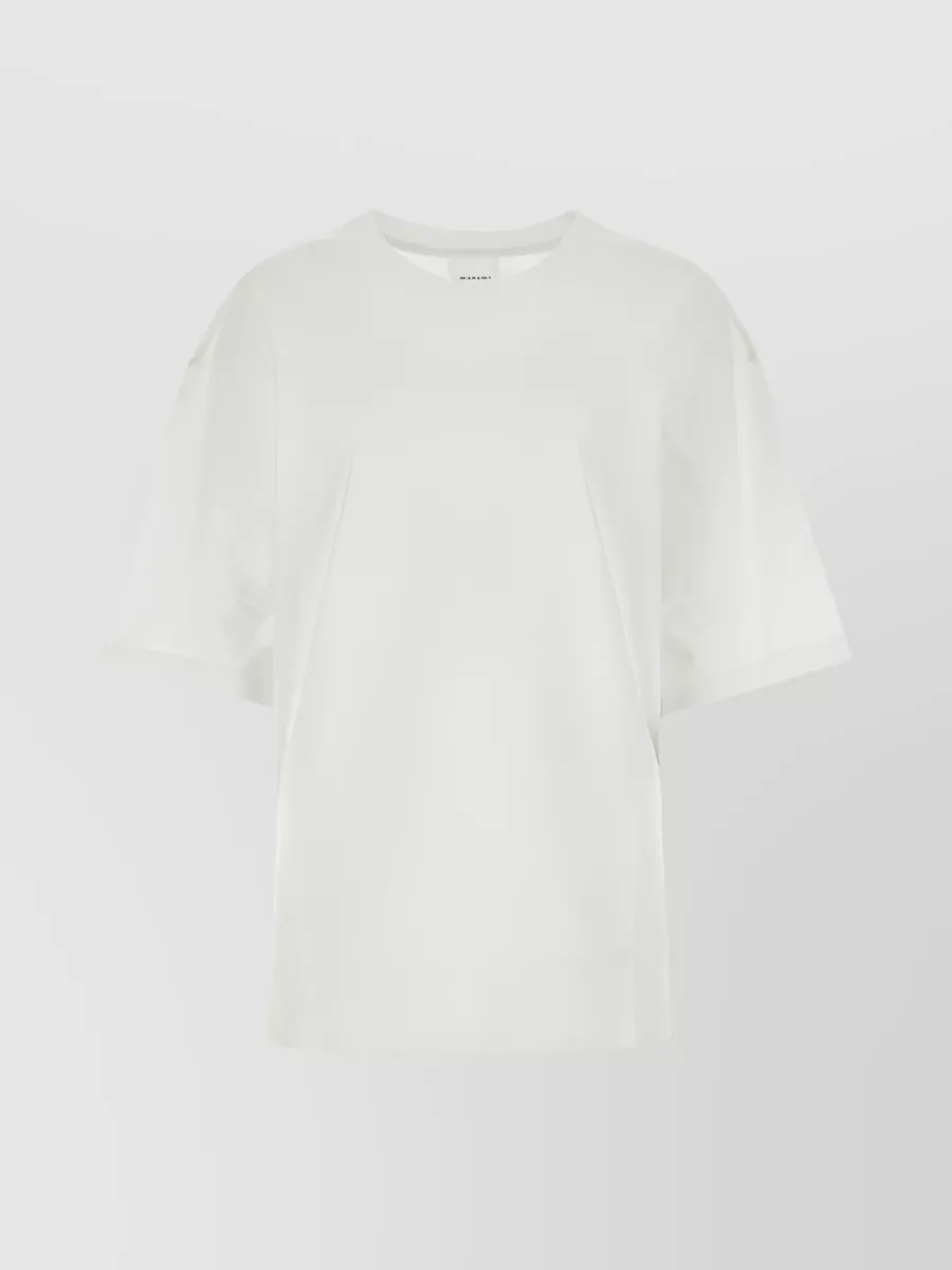Shop Isabel Marant Organic Cotton Logo T-shirt In White