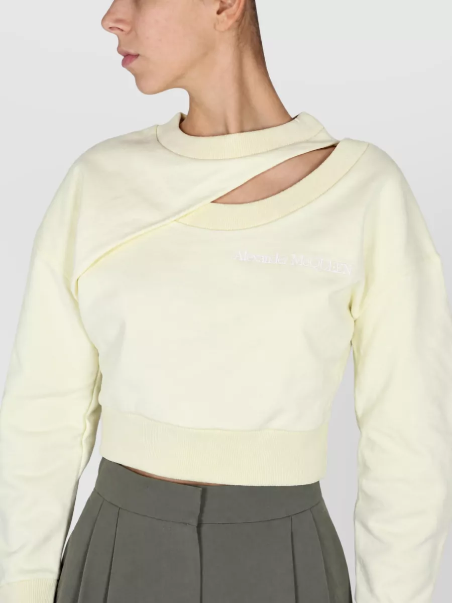 Alexander Mcqueen Cropped Knitted Top