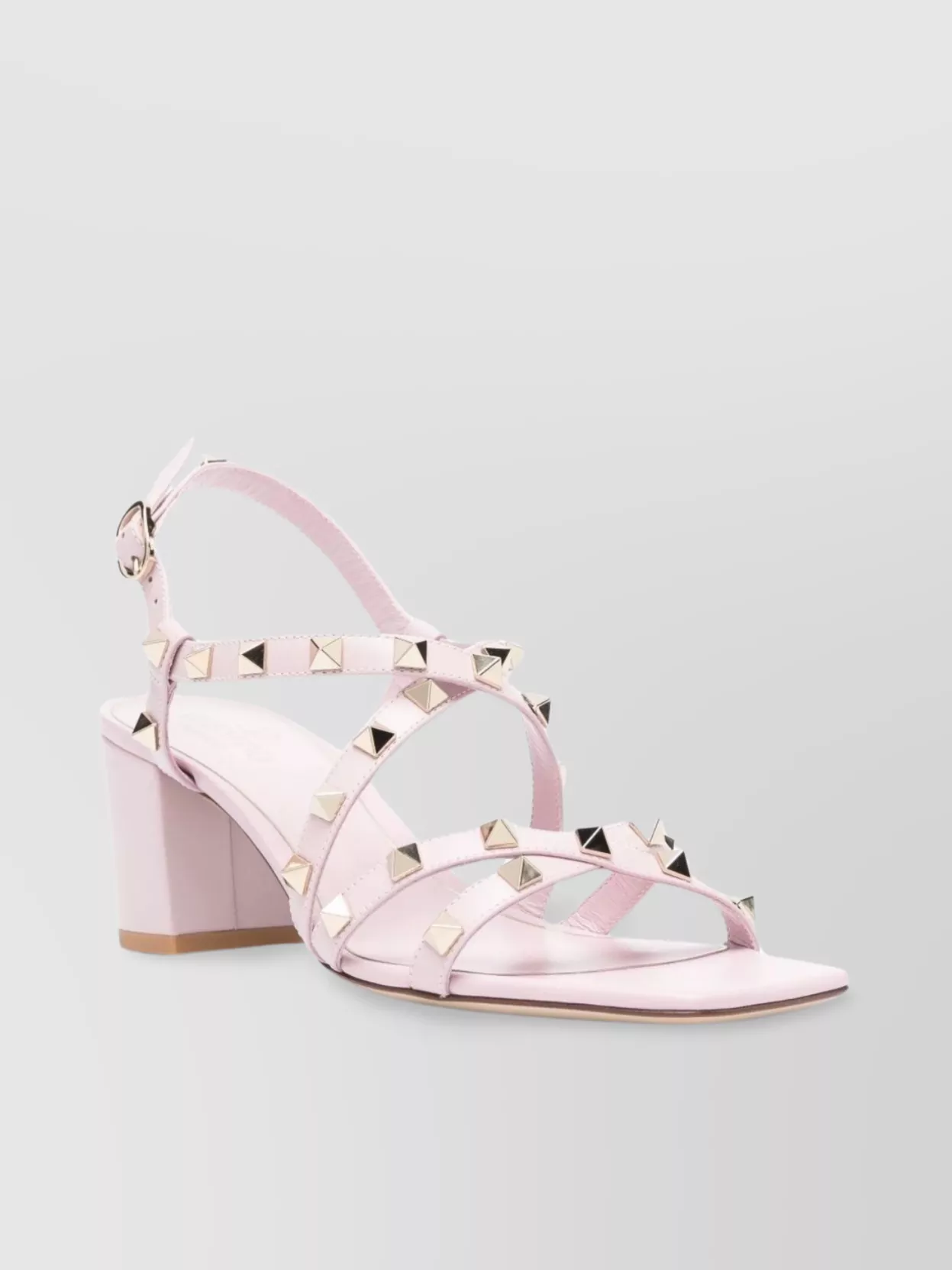 Valentino Garavani Studded Leather Block Heel Sandals