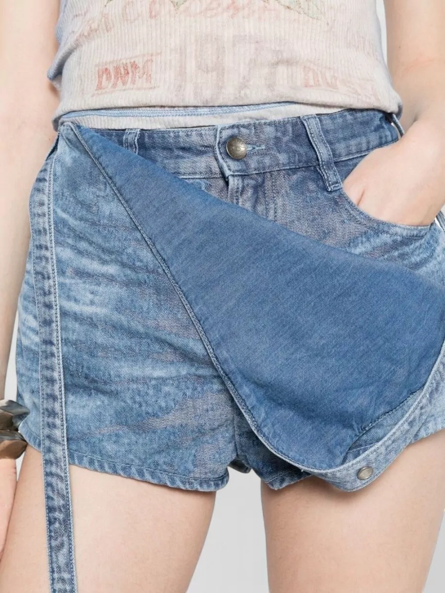Diesel High-Rise Denim Short Shorts