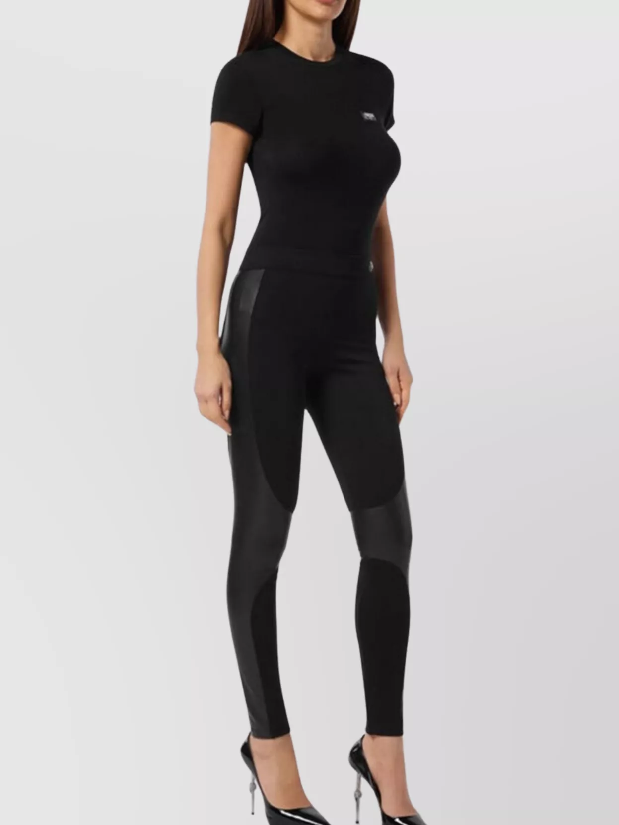 Philipp Plein Stretch Fit Ankle Length Trousers With Panels