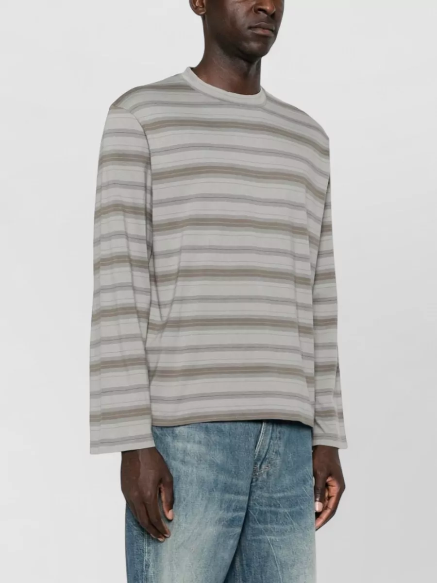 Our Legacy Striped Organic Cotton Crewneck T-Shirt