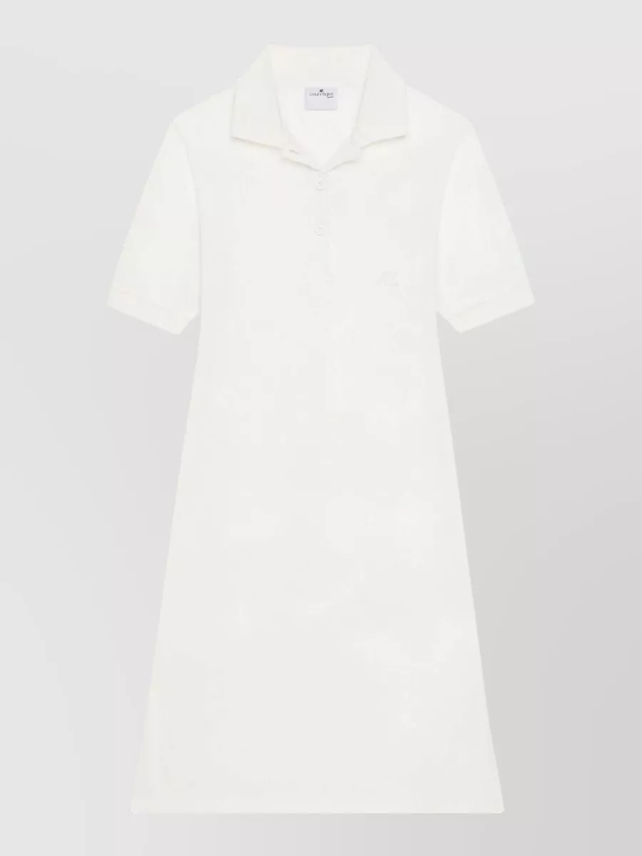 Courrèges Piqué short-sleeve polo mini dress