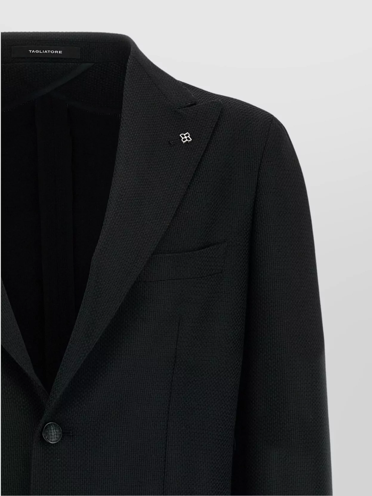 Tagliatore Square Pattern Blazer With Multiple Pockets