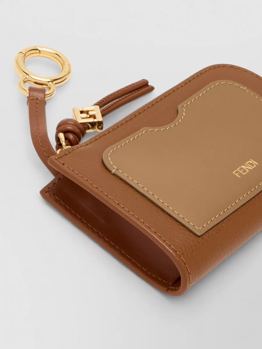 Fendi Leather Card Case Pouch