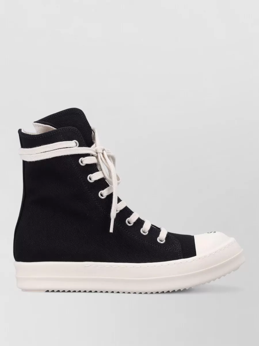 Rick Owens Drkshdw canvas high-top lace-up sneakers