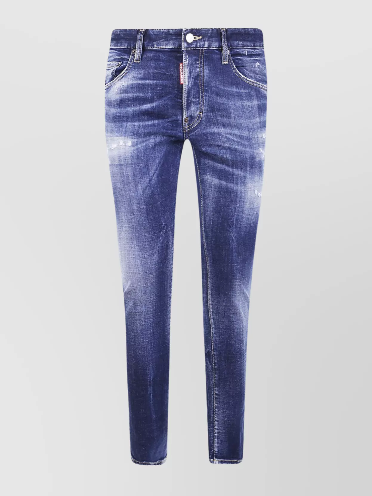 Dsquared2 Skater Jean Belt Loops Distressed Detailing In Blue