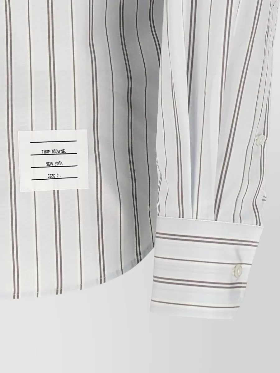 Thom Browne Striped Cotton Poplin Shirt
