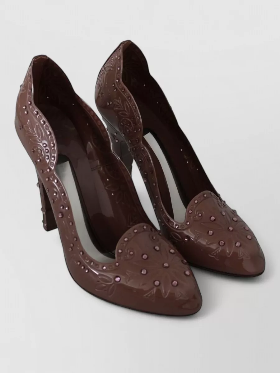Dolce&Gabbana Floral Crystal-Embellished Pumps