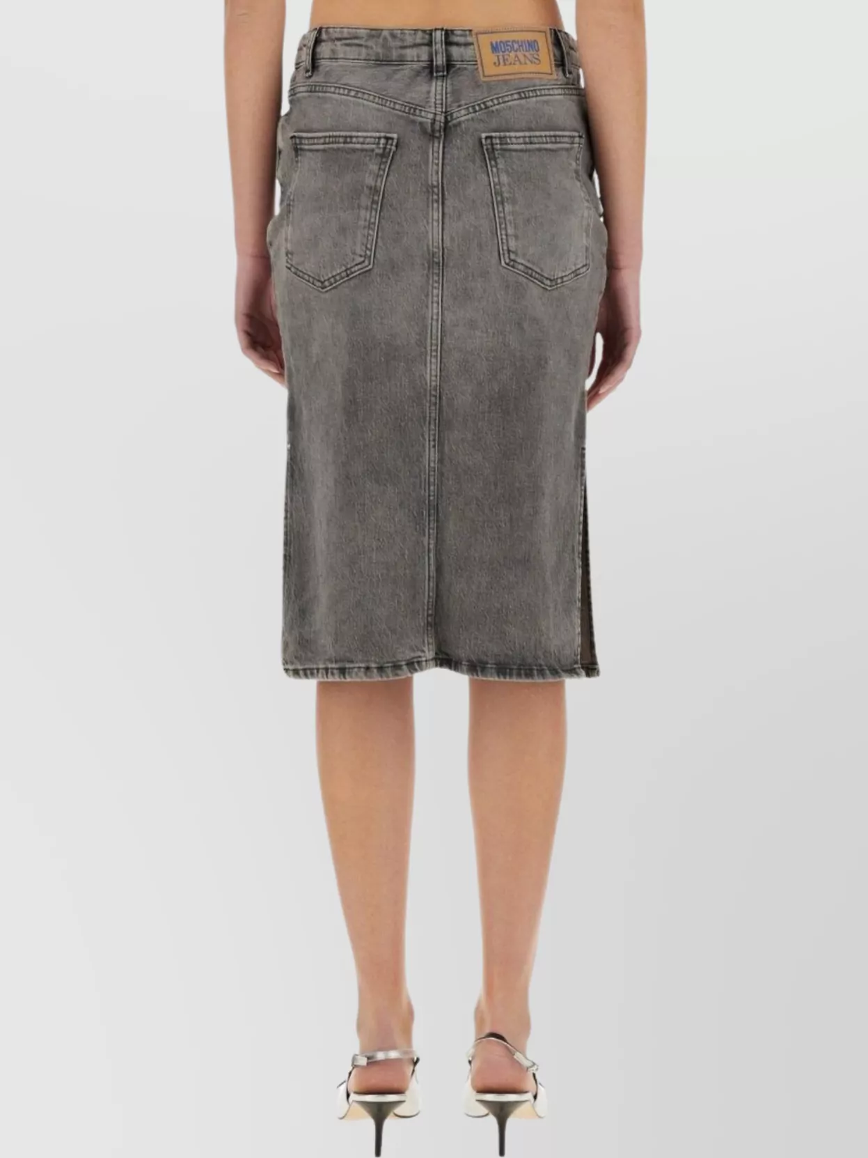 Moschino Slim Fit Denim Skirt Pockets