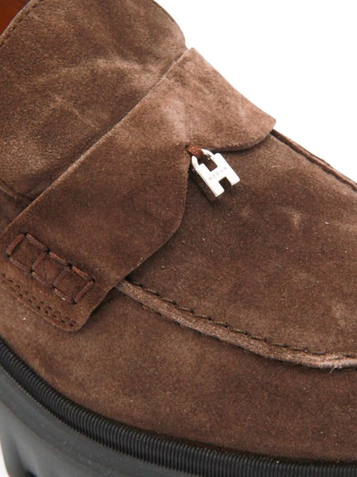 Hogan Suede Loafers With Chunky Sole Design