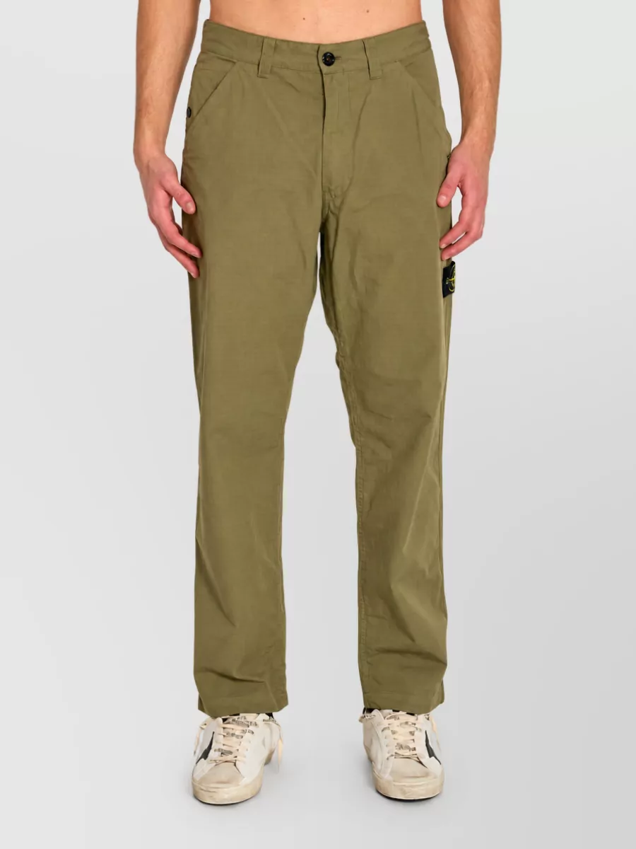 Stone Island Cotton Straight-Leg Trousers