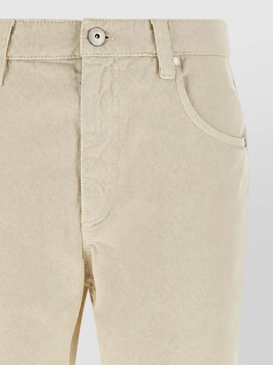 Brunello Cucinelli Beige Straight-Leg Jeans