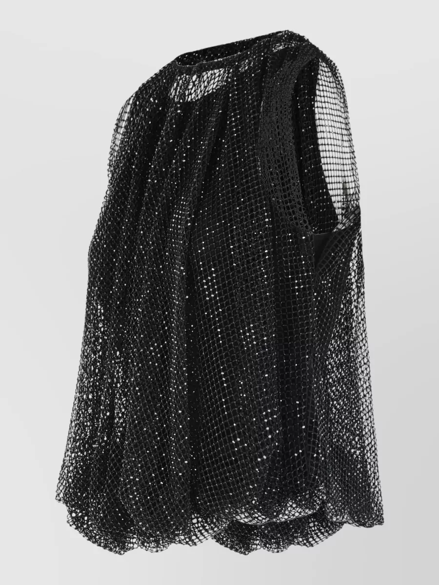 Sportmax Nodo Mesh Top Crystal Detail