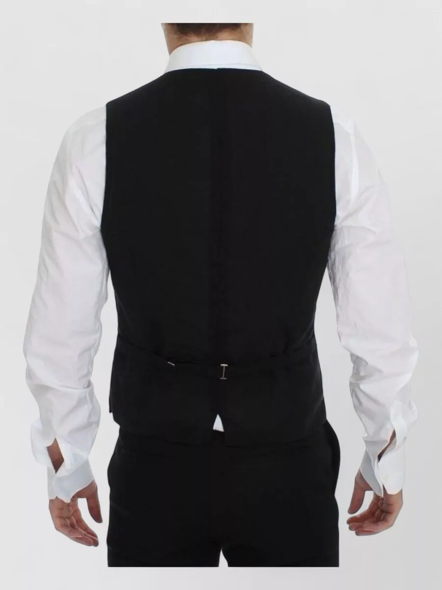 Dolce&Gabbana Wool V-Neck Formal Waistcoat