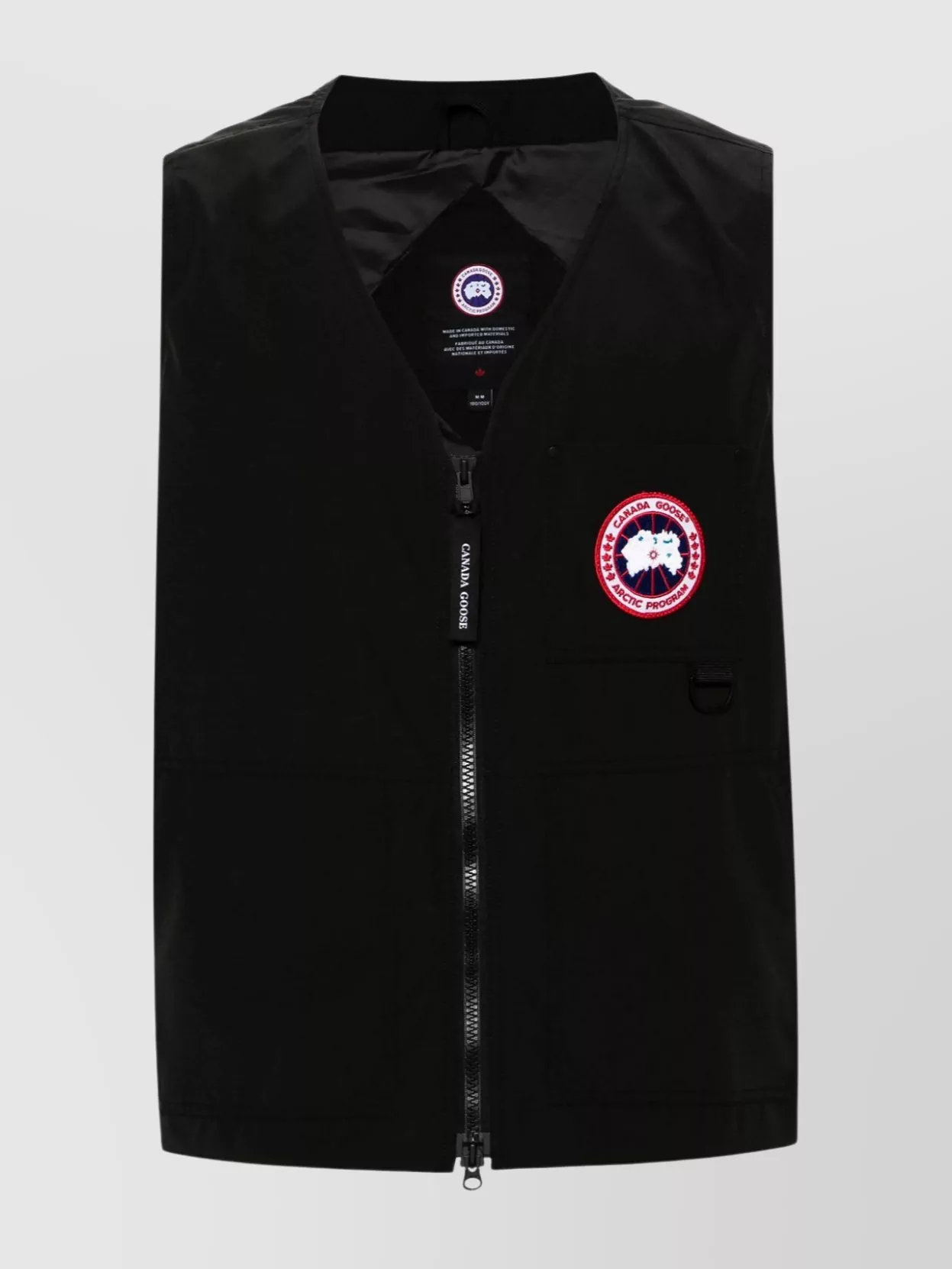 Shop Canada Goose Vest With Contrast Shoulder Panels And Reflective Accents