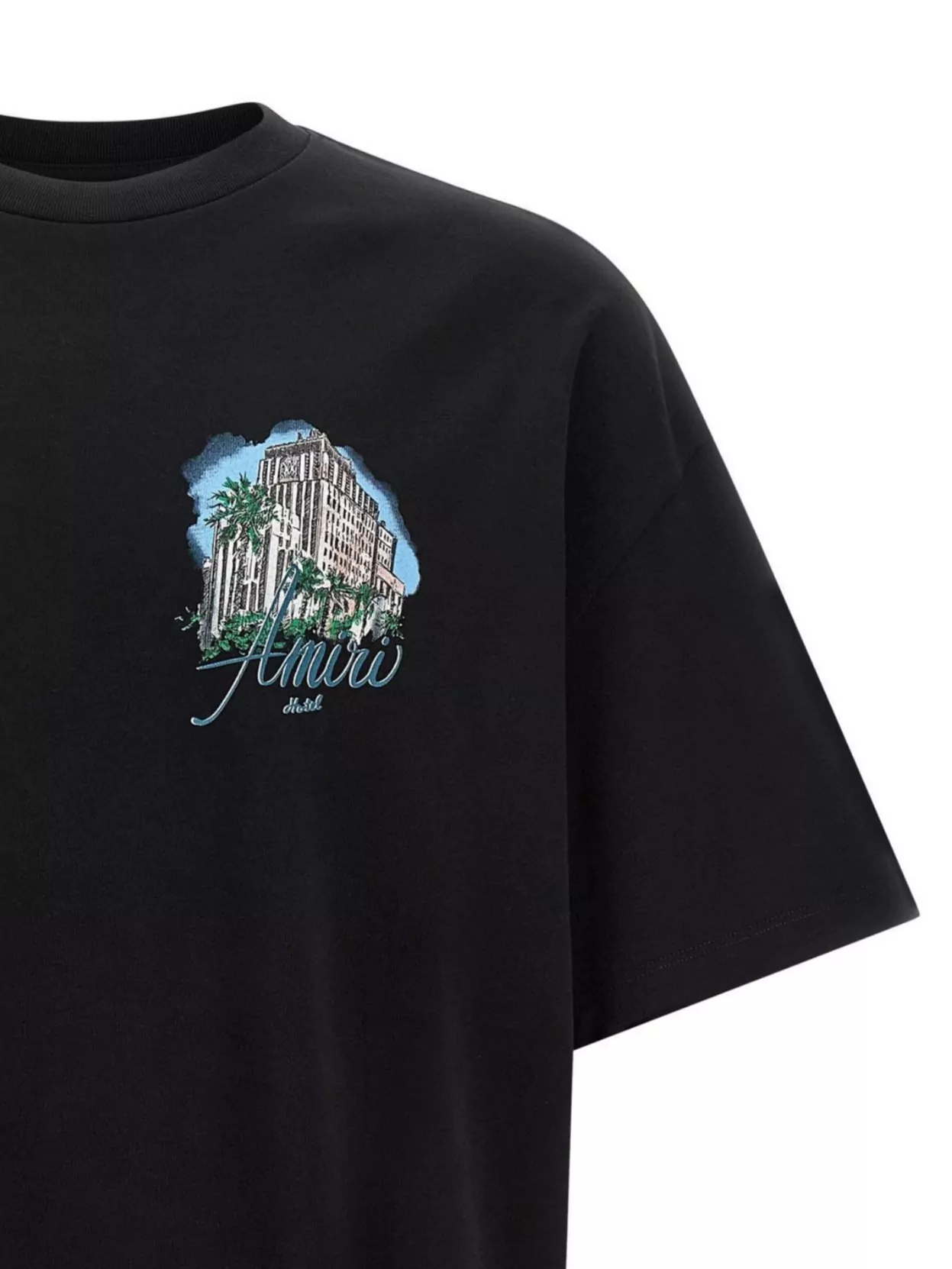 Amiri Hotel Graphic Print Crew Neck T-Shirt