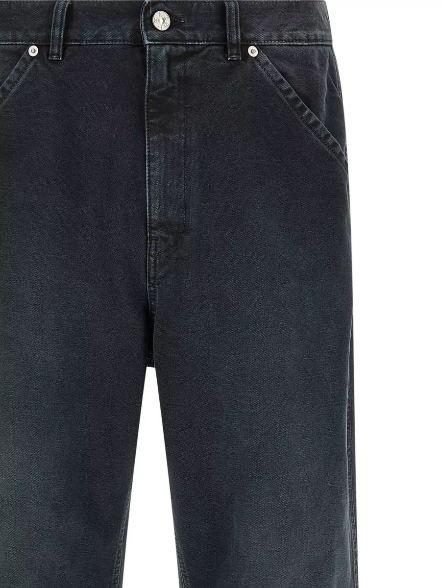 Marni Denim Relaxed-Fit Wide-Leg Cargo Trousers