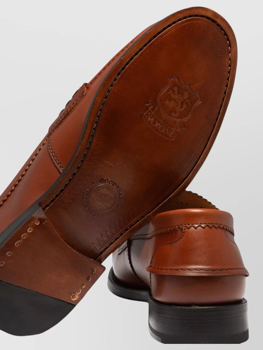 Saxone Of Scotland Leather Loafers