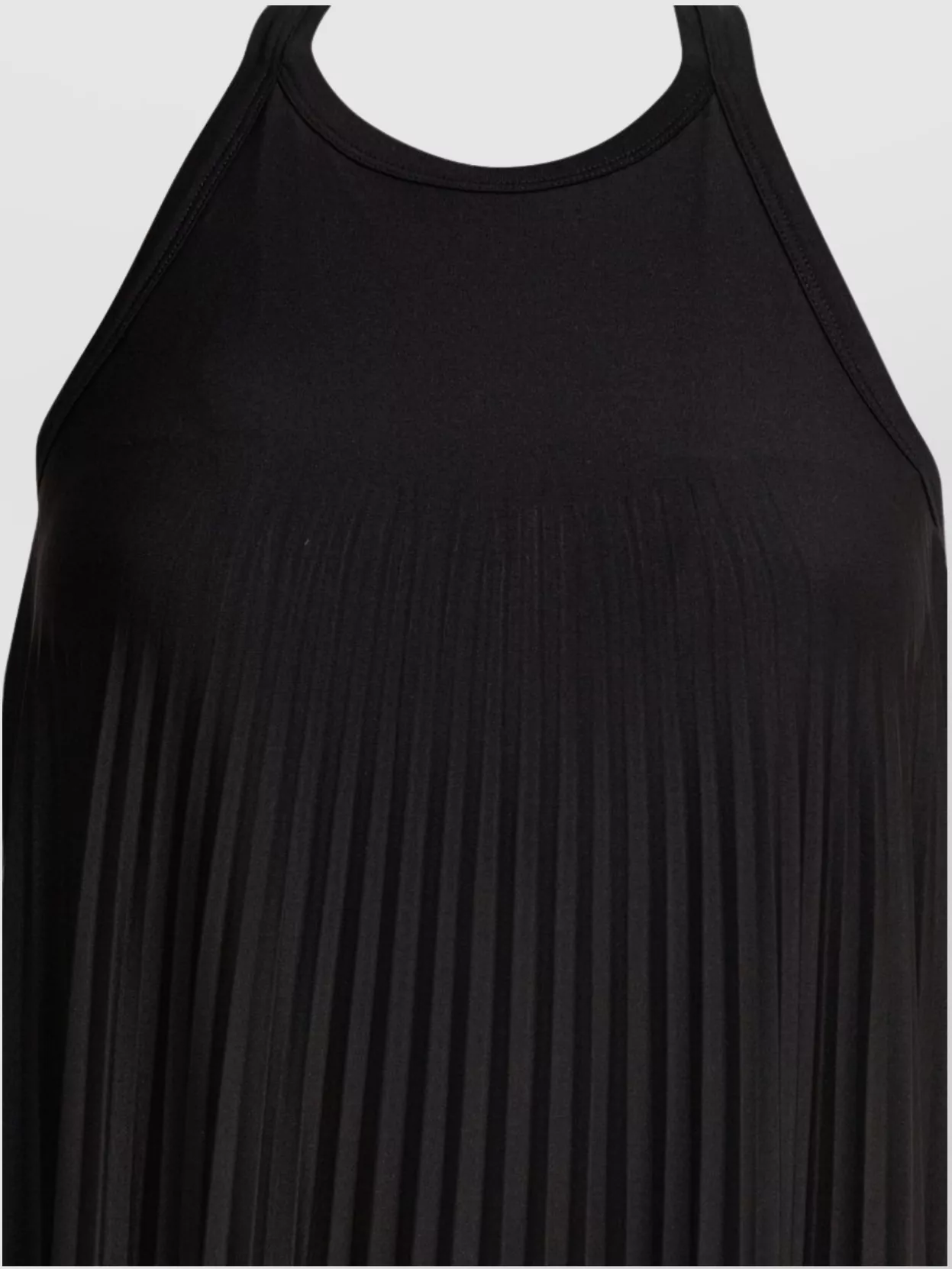 Sportmax Halter Neck Open Back Pleated Design Dress
