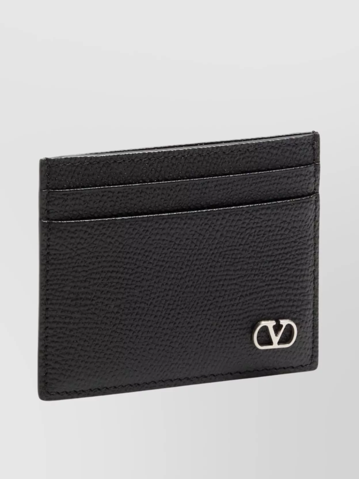 Valentino Garavani Vlogo Signature Compact Textured Cardholder