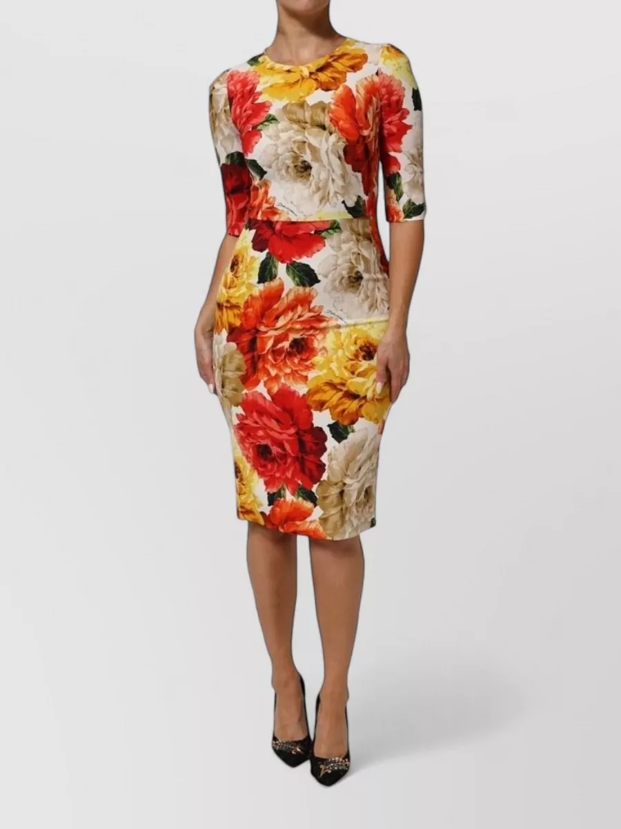 Dolce&Gabbana floral-print sheath dress