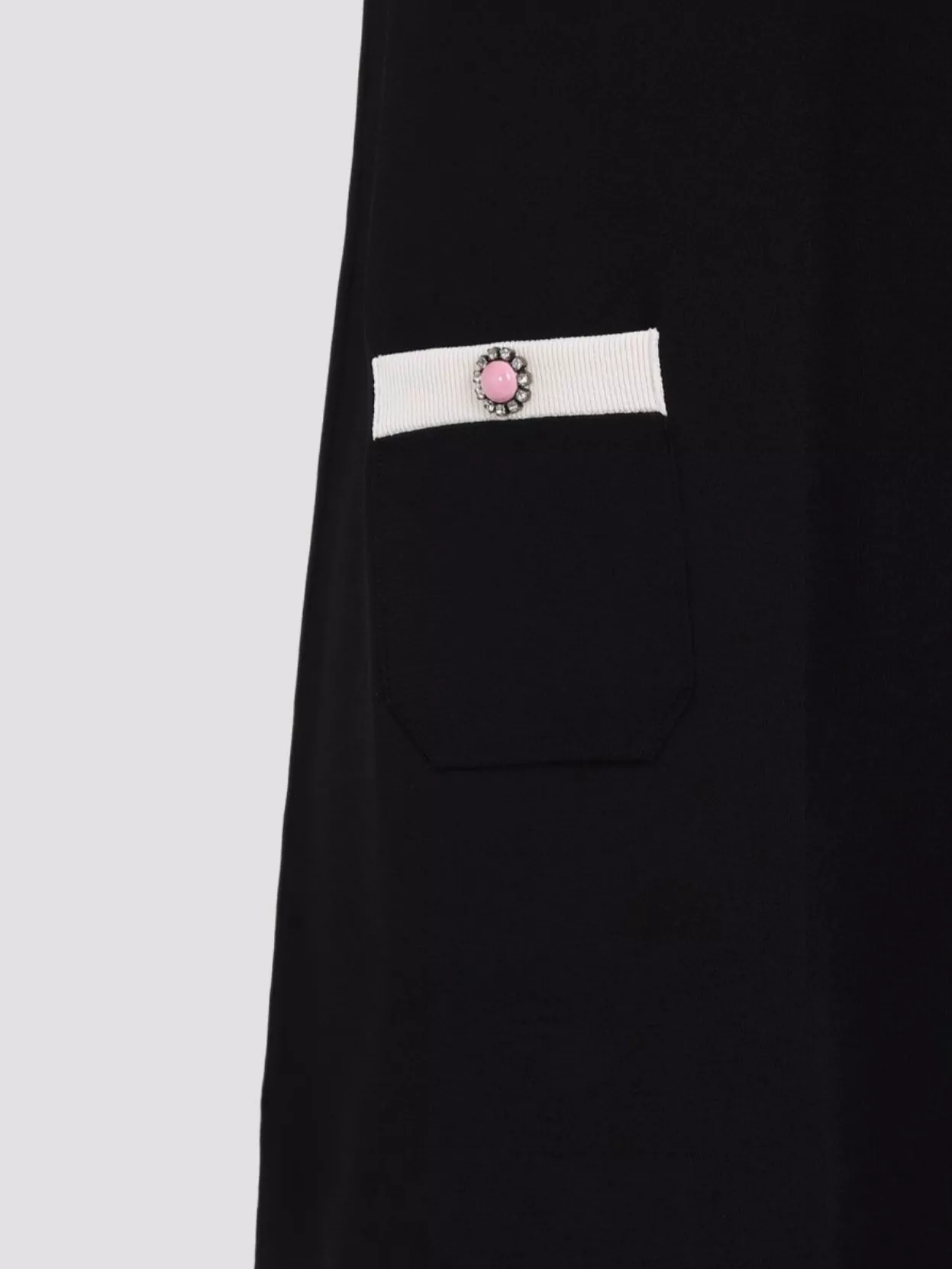 Valentino Crepe Couture Mini Dress With Patch Pockets In Black
