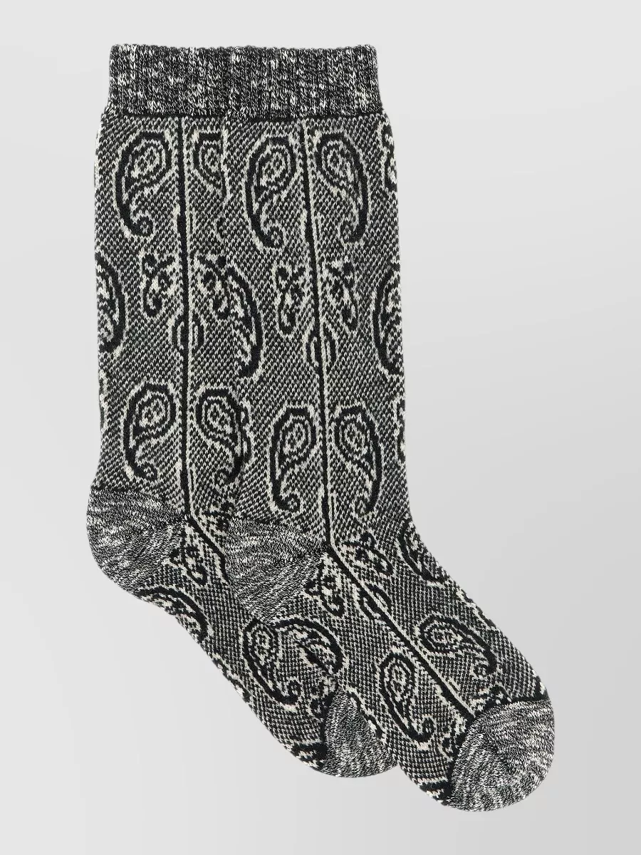 Dries Van Noten Paisley Jacquard Knit Ankle Socks In Multi