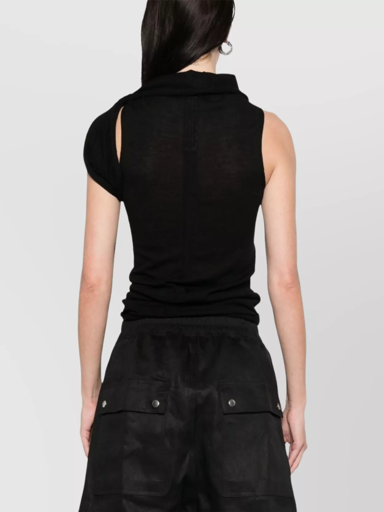 Rick Owens Draped Asymmetric Sleeveless Top