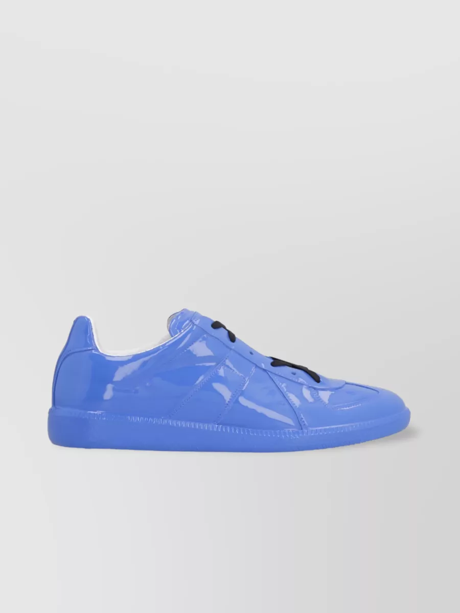 Shop Maison Margiela Replica Low-top Lace-up Sneakers In Blue