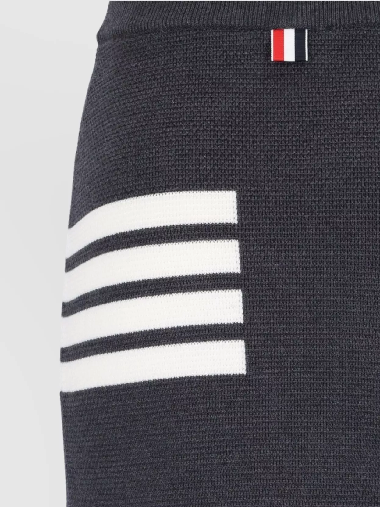 Thom Browne Striped Knitted Skirt Elastic Waistband