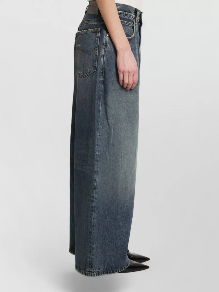 Balenciaga Cotton Low-Rise Wide-Leg Jeans