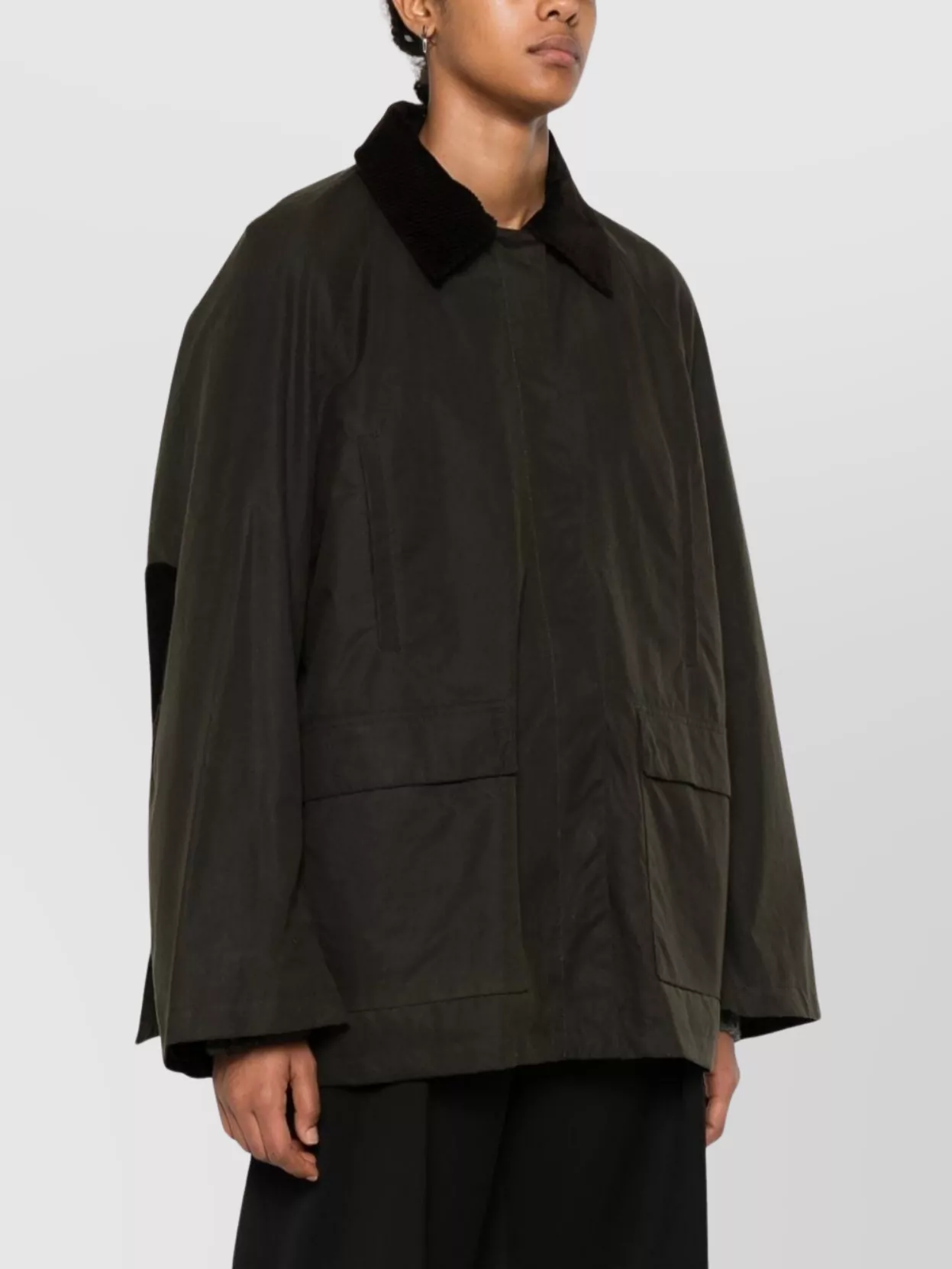 Totême Padded Cotton Jacket With Corduroy Accents