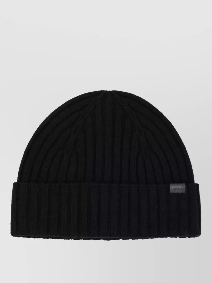 Boss wool knit beanie