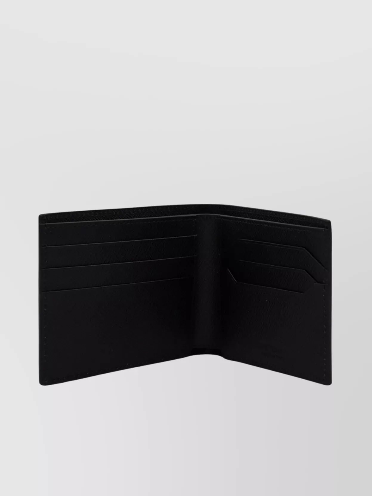 Montblanc Textured Bi-fold Wallets With Card Slots In Black