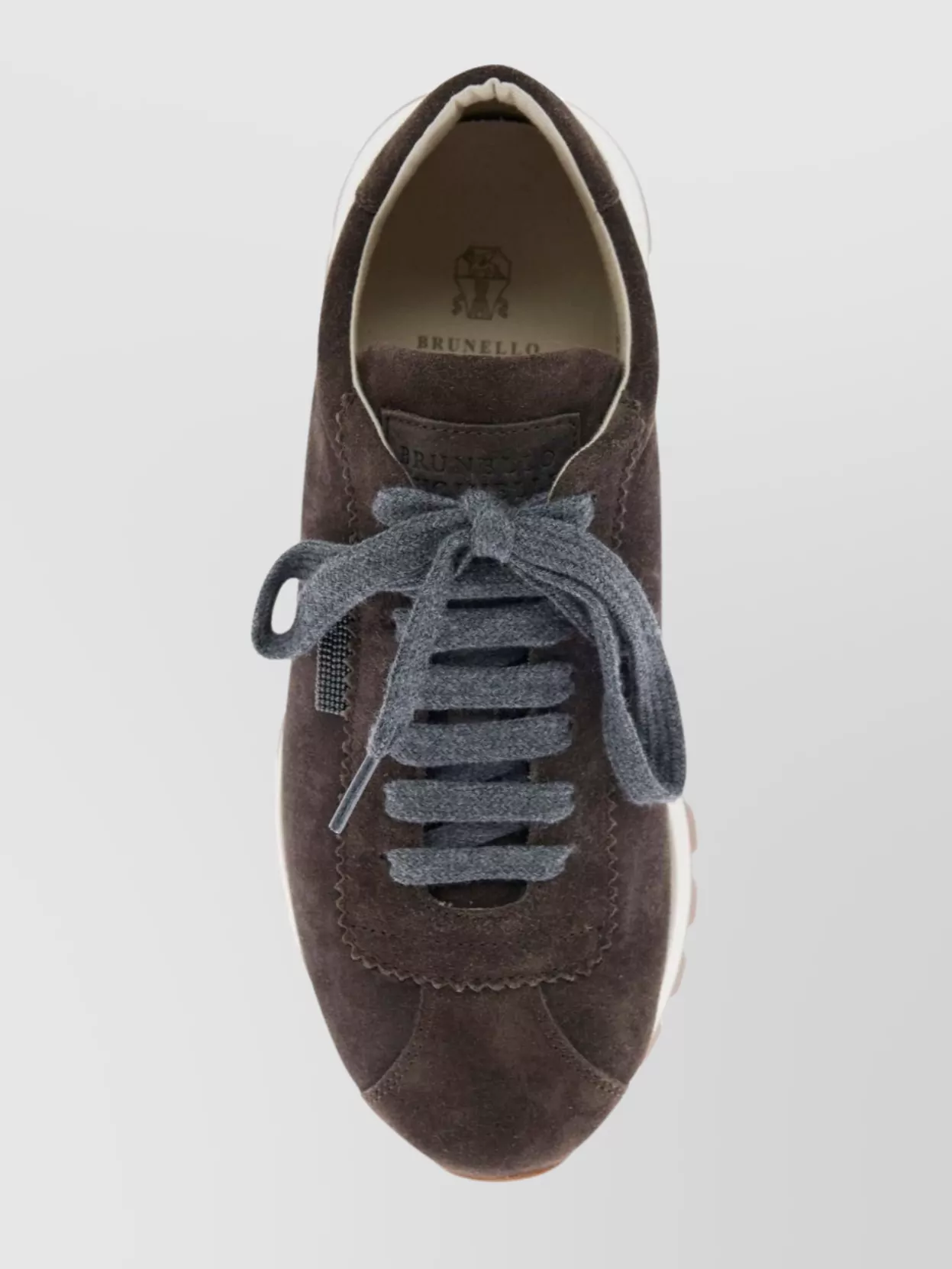 Brunello Cucinelli Suede Leather Sneakers With Contrasting Laces