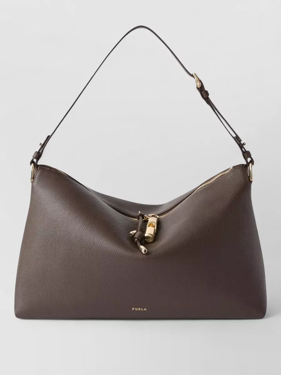 Furla leather grained shoulder bag
